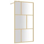 &mode cabine de douche salle de bain - paroi de douche avec verre esg transparent doré 100x195 cm sale606687 ... &mode cabine de douche salle de bain - paroi de douche avec verre esg transparent doré 100x195 cm sale606687 ...
