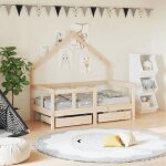 &mode cadre de lit 1 personne - bewi - structure de lit adulte / enfant - enfant avec tiroirs 70x140cm ...