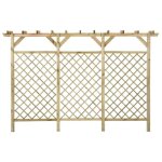 &mode cl�ture � treillis de jardin avec pergola 300x50x200 cm pin sale779240