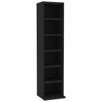 &mode meuble tagre  domicile - armoire  cd noir 21x20x88 cm - bois dingnierie sale607862