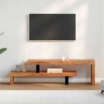 &mode meuble tv bas sur pieds - table de tlvision - bois dacacia massif sale11582
