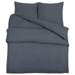 &mode parure de lit - ensemble de housse de couette - anthracite 225x220 cm microfibre sale929888