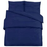 &mode parure de lit - ensemble de housse de couette - bleu marine - 200x200 cm microfibre sale271671
