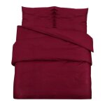 &mode parure de lit - ensemble de housse de couette - bordeaux 220x240 cm microfibre sale372959