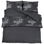 &mode parure de lit - ensemble de housse de couette - noir 200x200 cm coton sale833572