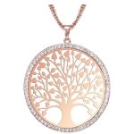 Mode souhaitant arbre collier pendentif long pull collier bijoux de chane pour femmes filles rose doriscdav:f ...