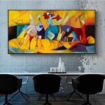 Moderne abstrait picasso c�l�bre peinture affiches et toile tableau peinture murale art pour salon decoration ...