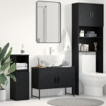 Moderne armoire dvier - meuble sous lavabo salle de bain chne noir 80x33x60 cm bois dingnierie @fr(278113) ...