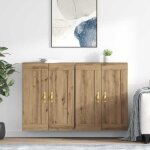 Moderne armoires murales 2 pcsbuffet bahut - commode / buffet salon contemporain - ch�ne artisanal 695 ...