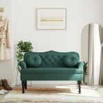 Moderne banc avec coussins vert foncé 1205x65x75 cm - vidaxl - velours cc844868 Moderne banc avec coussins vert foncé 1205x65x75 cm - vidaxl - velours cc844868