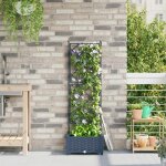 Moderne bote  fleurs / plantes - jardinire avec treillis grise 40x40x1255 cm - terrasse @fr(911034) ...