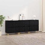 Moderne buffets 3 pcsbuffet bahut - commode / buffet salon contemporain - ch�ne noir 60 x 35 x 70 cm ...