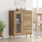 Moderne buffet bahut - commode / buffet salon contemporain - ch�ne artisanal 695 x 34 x 90 cm bois ding�nierie ...