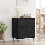Moderne buffet bahut - commode / buffet salon contemporain - ch�ne noir 60 x 35 x 70 cm bois ding�nierie ...