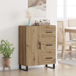 Moderne buffet bahut - commode / buffet salon contemporain - avec tiroir ch�ne artisanal 695 x 34 x 90 ...
