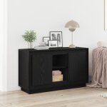 Moderne buffet commode armoire de chambre - ch�ne noir 102x35x60 cm en bois ding�nierie @fr(123097)