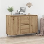Moderne buffet commode armoire de chambre - avec portes et tiroirs ch�ne artisan 1015x35x70 cm @fr(998257) ...