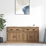 Moderne buffets avec tiroir 2 pcsbuffet bahut - commode / buffet salon contemporain - ch�ne artisanal ...