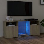 Moderne buffet de tv - meuble tv avec lumières led - vidaxl - chêne sonoma 120x30x50 cm 841950 Moderne buffet de tv - meuble tv avec lumières led - vidaxl - chêne sonoma 120x30x50 cm 841950