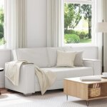 Moderne canap loveseat - canap relax convertible - blanc 140 cm en simili cuir - canap salon mode ...