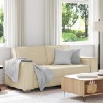 Moderne canapé loveseat - canapé relax convertible - crème 140 cm en simili cuir - canapé salon mode ... Moderne canapé loveseat - canapé relax convertible - crème 140 cm en simili cuir - canapé salon mode ...