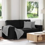 Moderne canap loveseat - canap relax convertible - noir 140 cm en simili cuir - canap salon mode @fr(249230 ...