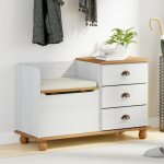 Moderne coffre de rangement - banc de rangement dentr�e askim blanc 100x39x62 cm bois massif pin @fr(536062) ...