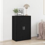 Moderne commode armoire de chambre - buffet ch�ne noir 60x31x84 cm bois de placage @fr(177700)