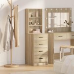 Moderne commode armoire de chambre - buffet haut ch�ne sonoma 40x41x135 cm bois ding�nierie @fr(689499) ...