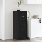 Moderne commode armoire de rangement - cabinet de pharmacien ch�ne noir 40x41x118 cm bois reconstitu� ...