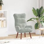Moderne fauteuil club 1 placefauteuil relaxant en velours gris clair - fauteuil tv @fr(486274)