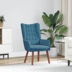Moderne fauteuil relaxant en velours bleu - fauteuil tv @fr(208022)