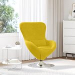 Moderne fauteuil ?uf fauteuil club 1 placeen velours jaune - fauteuil tv @fr(497041)