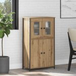 Moderne haut armoire - commode / buffet haut contemporain - ch�ne artisanal 62 x 32 x 1065 cm@fr(174424? ...
