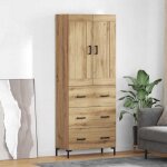 Moderne haut armoire - commode / buffet haut contemporain - avec tiroir ch�ne artisanal 695 x 34 x 180 ...