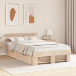 Moderne lit 2 places - cadre de lit adulte lit avec tiroirs - 135 x 190 cm - bois de pin massif fr(63369189) ...