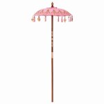 Moderne parasol dextrieur - anti - uv parasol de jardin balinais autre rose x 260cm coton et bois massif@fr(5 ...
