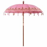 Moderne parasol dextrieur - anti - uv parasol de jardin autre rose x 260cm coton et bois massif@fr(39548) ...