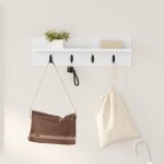 Moderne porte - manteau mural - portant  vtements blanc 60 x 10. 5 x 18 cm bois dingnierie@fr(1494376) ...