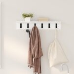 Moderne porte - manteau mural - portant  vtements blanc 60 x 10. 5 x 10. 5 cm bois dingnierie@fr(2291033) ...