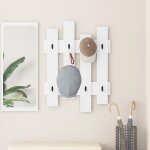 Moderne porte - manteau mural - portant  vtements blanc 60 x 3 x 82 cm bois dingnierie@fr(76906)
