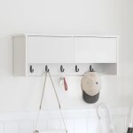 Moderne porte - manteau mural - portant  vtements blanc 80 x 20 x 30 cm bois dingnierie@fr(1635208) ...
