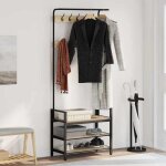 Moderne porte - manteau - vestiaire meuble dentrée chêne sonoma 75 x 34 x 184 cm bois dingénierie@fr(44878? ... Moderne porte - manteau - vestiaire meuble dentrée chêne sonoma 75 x 34 x 184 cm bois dingénierie@fr(44878? ...
