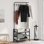 Moderne porte - manteau - vestiaire meuble dentrée sonoma gris 75 x 34 x 184 cm bois dingénierie@fr(51592? ... Moderne porte - manteau - vestiaire meuble dentrée sonoma gris 75 x 34 x 184 cm bois dingénierie@fr(51592? ...