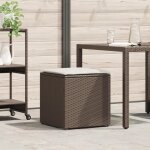 Moderne pouf de rangement - coffre de rangement ext�rieur brun et cr�me rotin moyen rangement @fr(867489) ...
