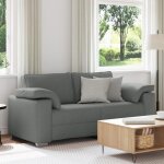 Moderne sofa loveseat - canap� relax convertible - gris fonc� 140 cm tissu - canap� salon mode @fr(690622) ...