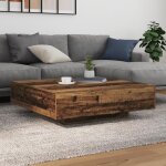Moderne table basse table de salon avec éclairage led en vieux bois 100x100x31 cm fr(59000705) Moderne table basse table de salon avec éclairage led en vieux bois 100x100x31 cm fr(59000705)