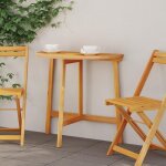 Moderne table d?extrieur - table de jardin pliante demi - ronde 78x46x75 cm en bois massif dacacia @fr(419863 ...