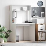 Moderne table informatique pour tudiants - bureau avec tagre blanc 91 x 50 x 149 cm bois dingnierie@fr(670 ...