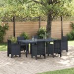 Moderne table de jardin - table dext�rieur anthracite 200x100x73 cm poly rattan @fr(165618)